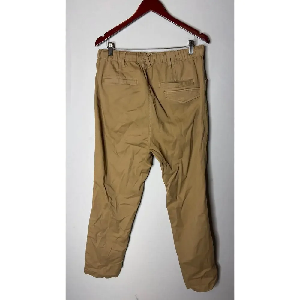 Alex Mill pull on button fly pants in tan sz L